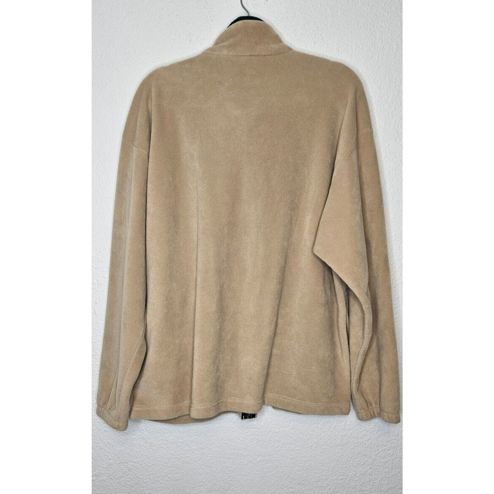 Vintage 90s San Francisco Sweater Large Beige Fleece Full Zip‎ Retro Sweatshirt - Picture 2 of 8